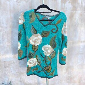 Peruvian Connection Floral Sweater
